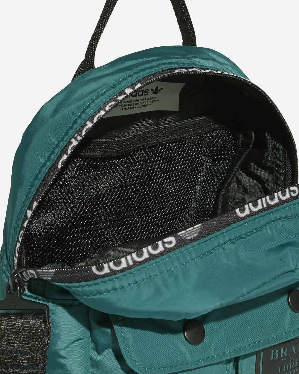 adidas monochromatic black white faux fur mini backpack noble green fanny pack waist bag
