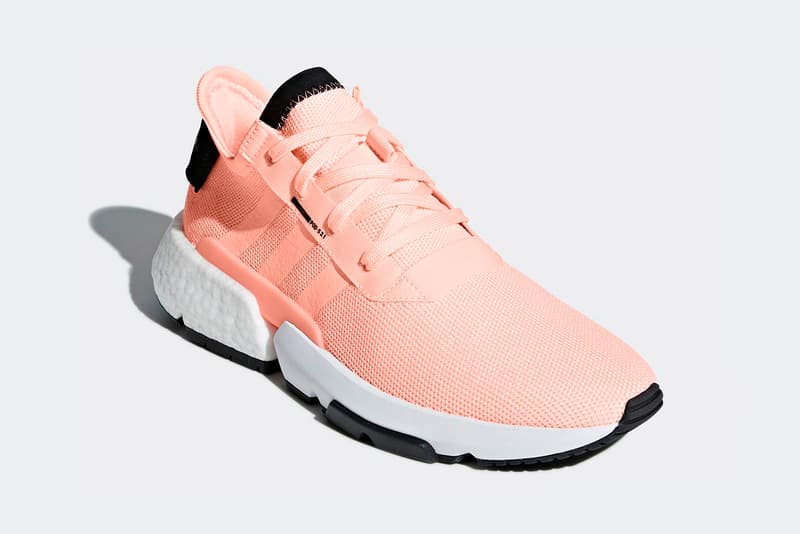 adidas pod s31 clear orange boost eva midsole mesh lifestyle sneaker