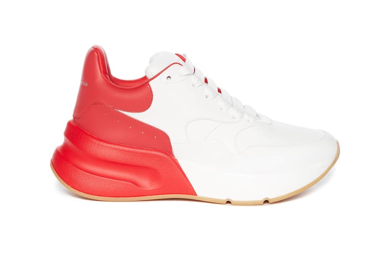 Alexander McQueen Oversized Runner White Red