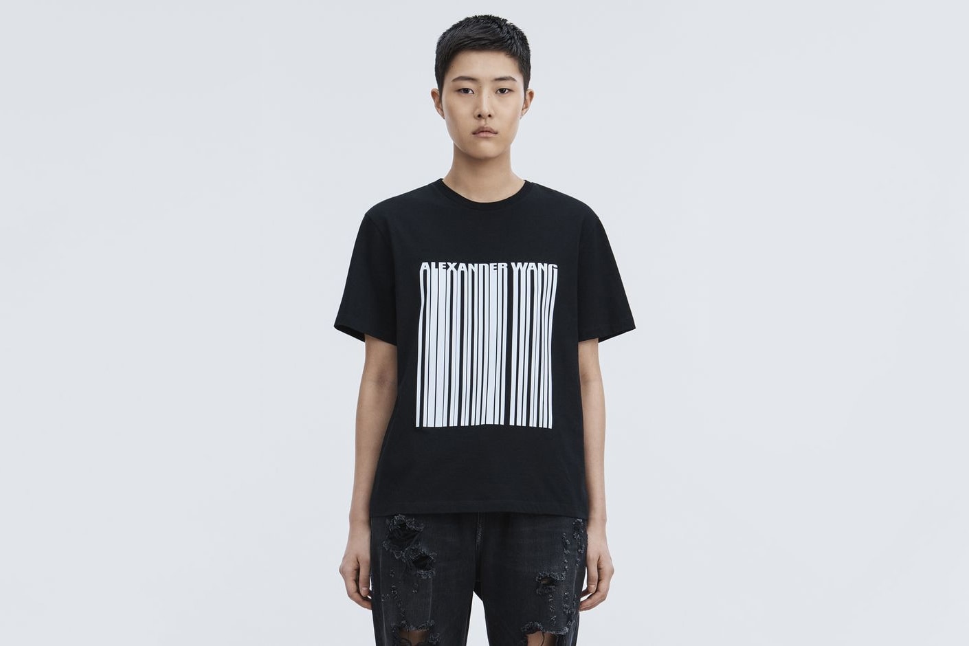 alexander wang barcode capsule collection hoodies track pants crop tops tees