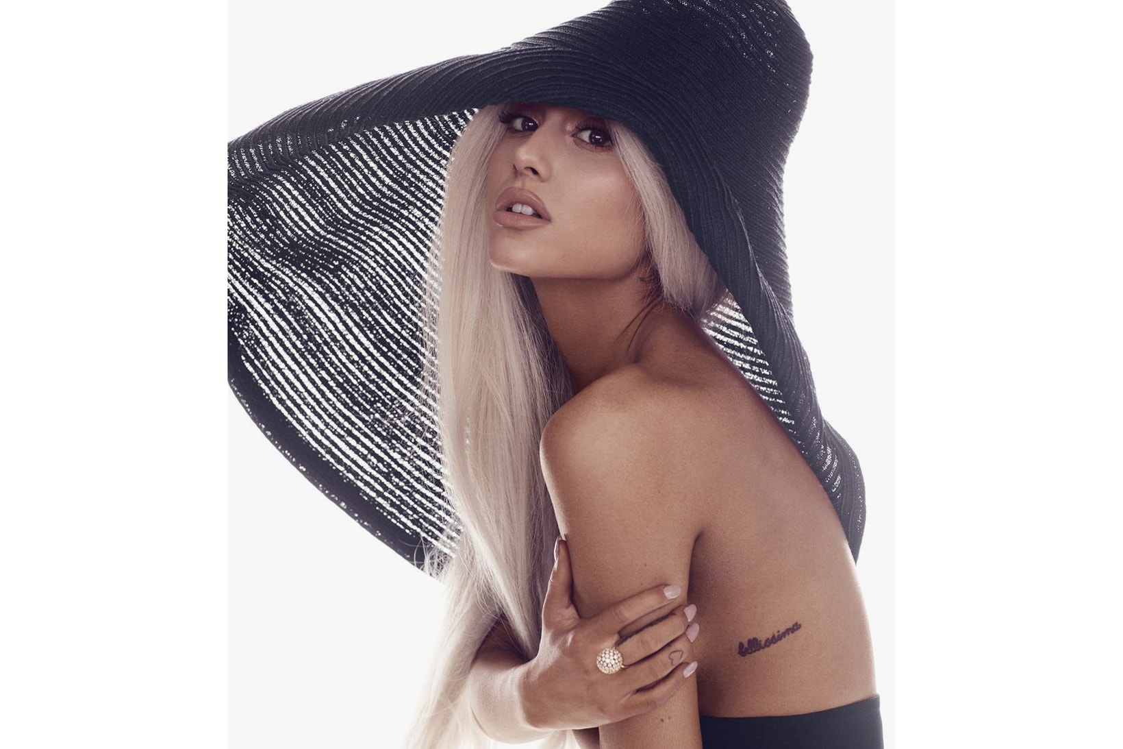 Ariana Grande ELLE August 2018 Issue Hat Pants Jacquemus