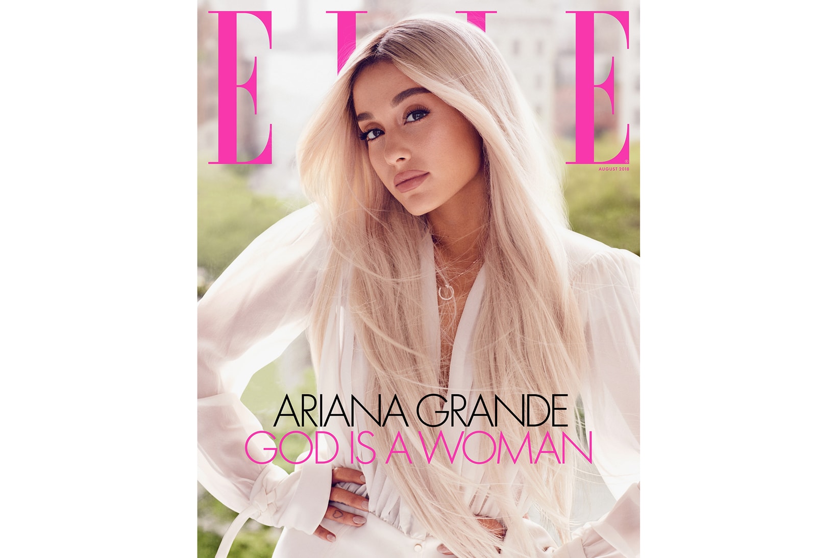 Ariana Grande ELLE August 2018 Issue Top Chloe White