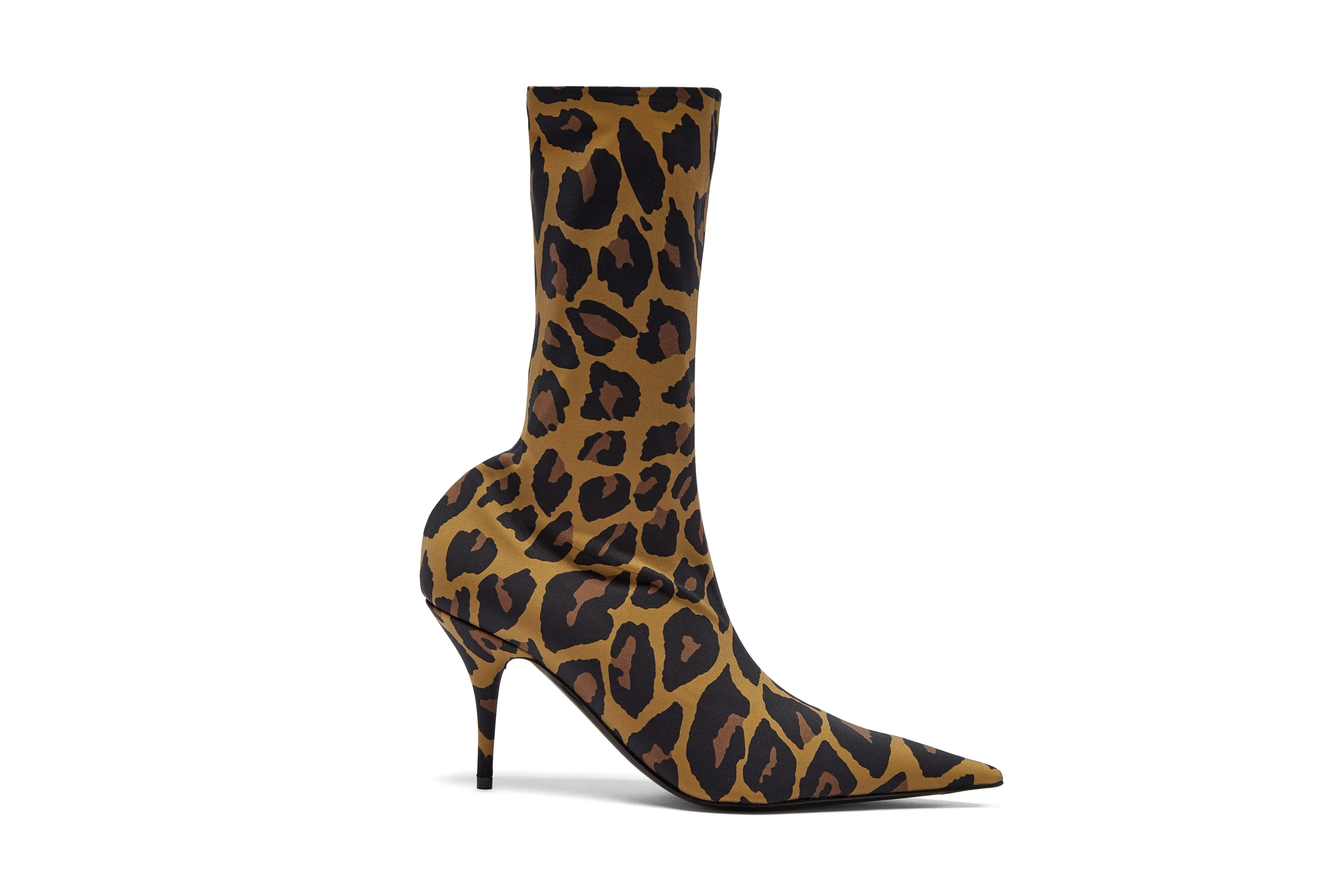 Balenciaga Knife Boots in Leopard Print Demna Gvasalia Sock Heels Shoe Classic