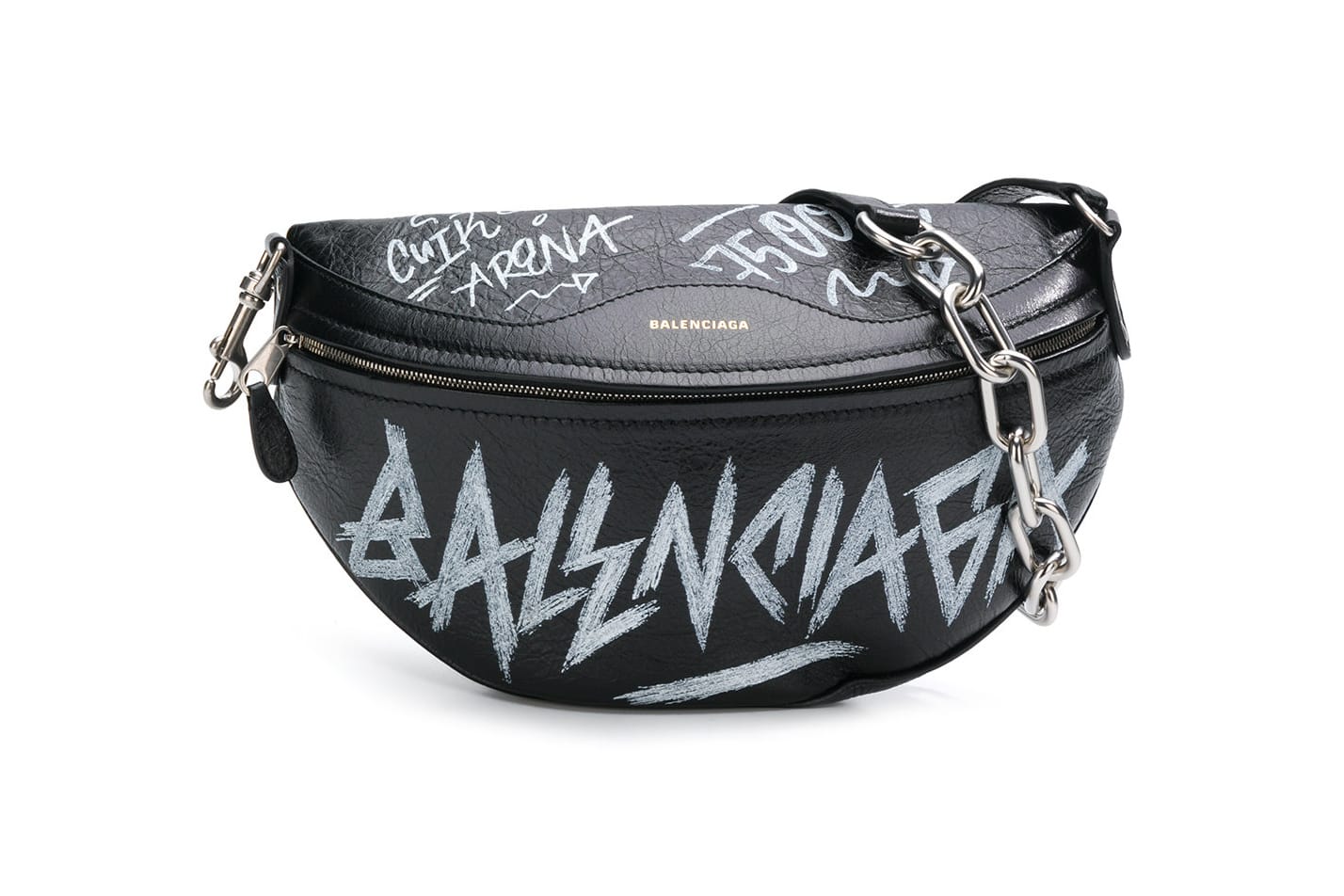 Souvenir Graffiti Belt Bag in Black 