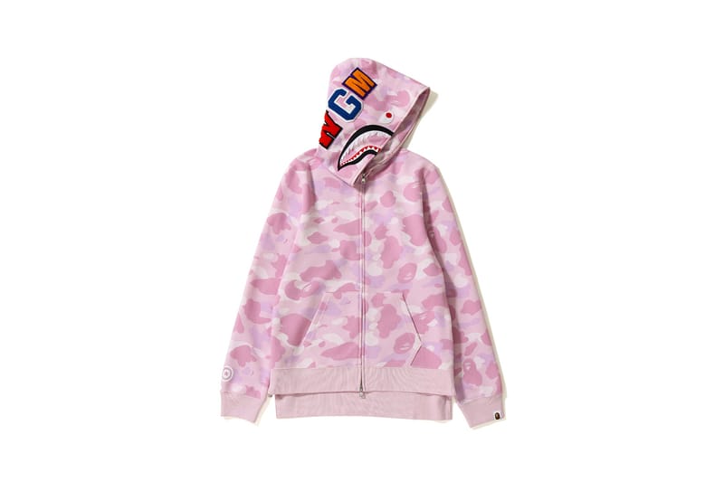 pink bathing ape hoodie