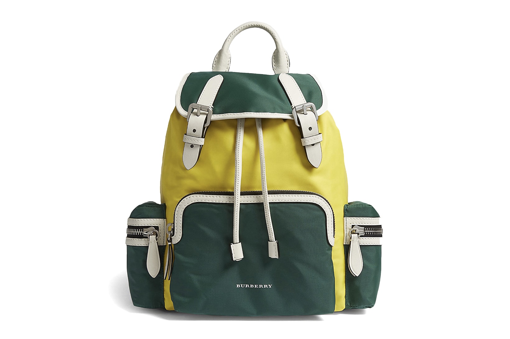 Burberry Color-Blocked Green Yellow Backpack