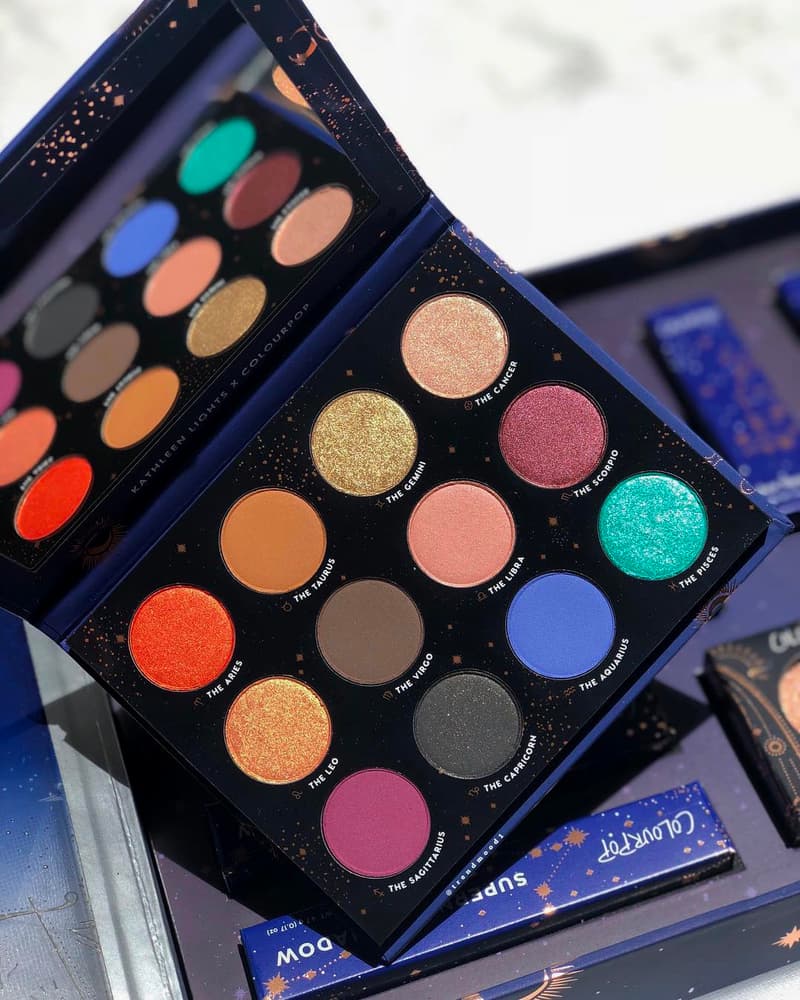 Kathleen Lights ColourPop The Zodiac Signs Makeup Collection Eyeshadow Palette Beauty Cosmetics Collaboration