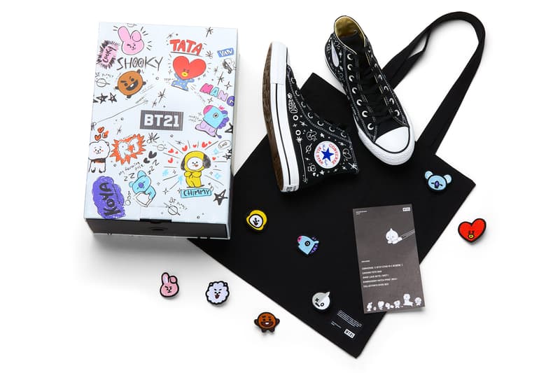 converse chuck taylor all star hi ox line friends bts bt21 collaboration