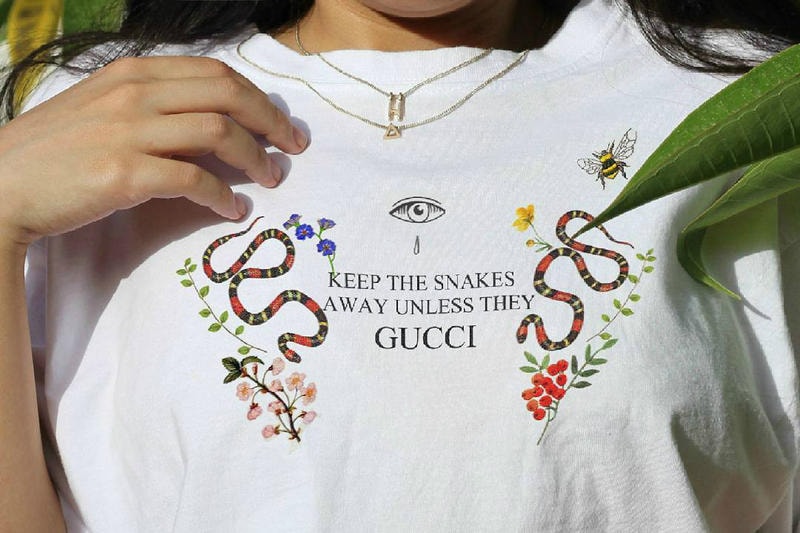 Dana Frid Designer Parody Bootleg Gucci Snakes T-Shirt Instagram