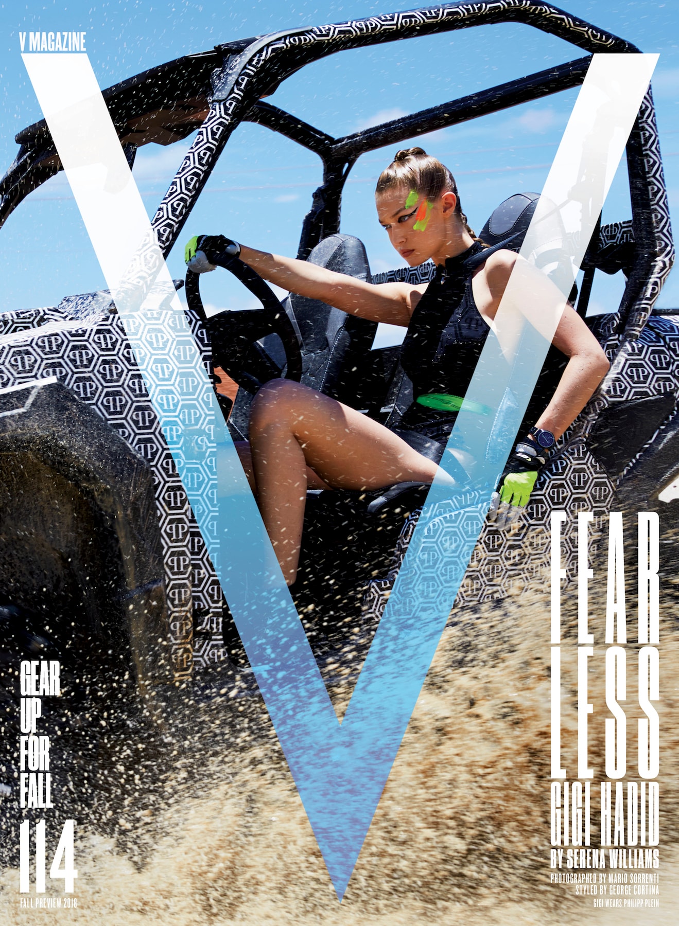 Gigi Hadid Stuns on the Cover of 'V' Magazine Mario Sorrenti Jet Ski Adventure Swimming Fendi Chanel