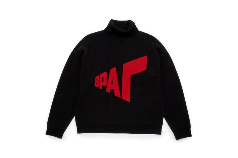 gosha rubchinskiy fall winter 2018 black turtleneck