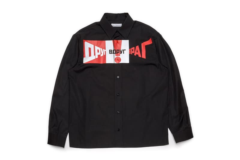 gosha rubchinskiy fall winter 2018 black shirt