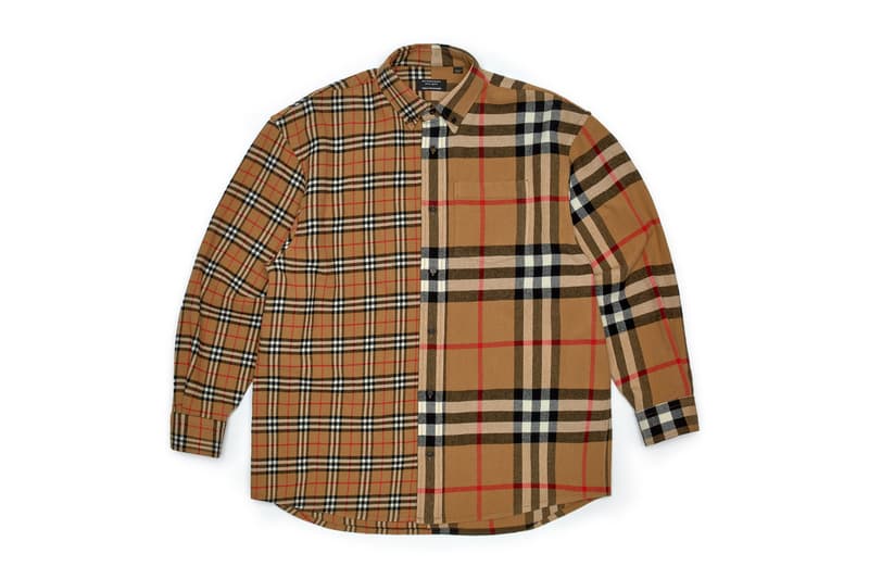 gosha rubchinskiy fall winter 2018 burberry check plaid shirt