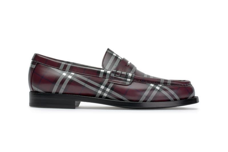 gosha rubchinskiy fall winter 2018 burberry check plaid loafer shoes