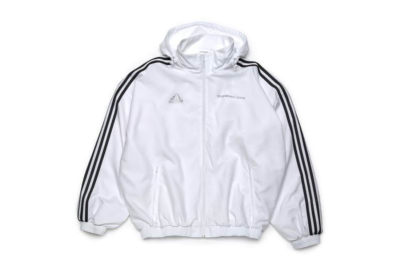 gosha rubchinskiy fall winter 2018 adidas jacket white