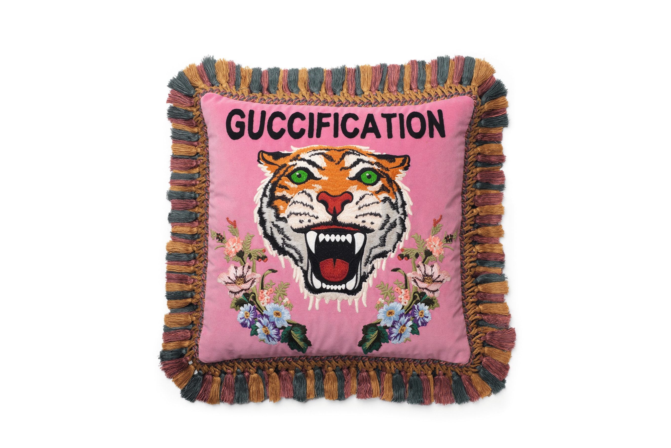 Gucci Decor Collection Candles Chair Stool Pillow Monogram Plates Porcelain Cups Alessandro Michele