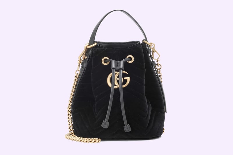 gucci bucket bag velvet