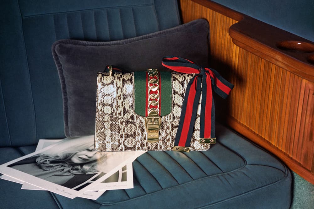 Gucci Handbag Campaign Sylvie Top Handle Snakeskin