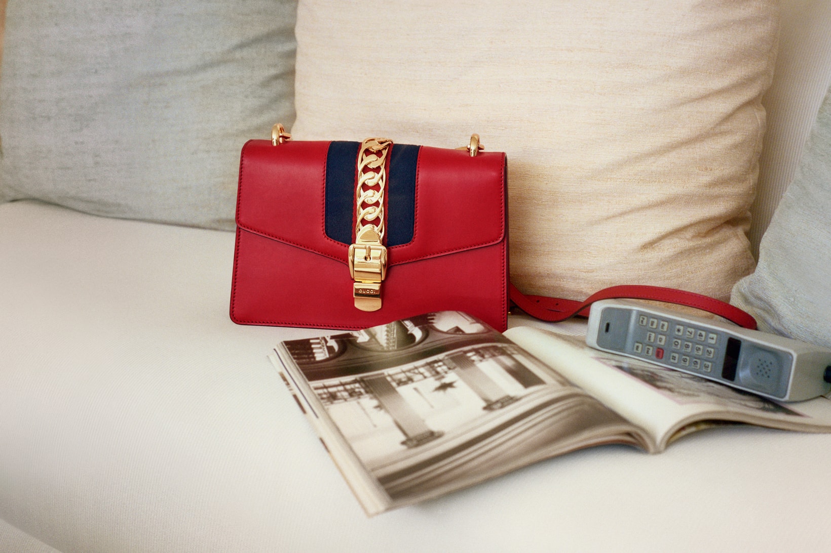 Gucci Handbag Campaign Sylvie Top Handle Red