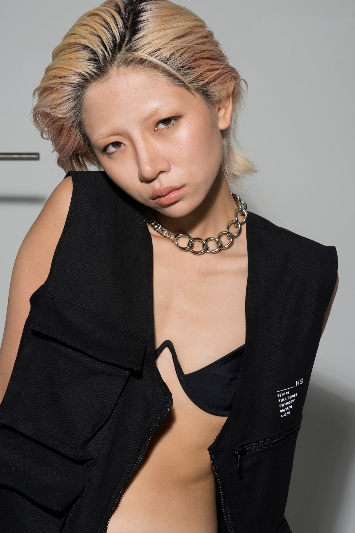 HAI SWIM Fall/Winter 2018 TIME SERIES Collection Vest 8:00 PM Top Black
