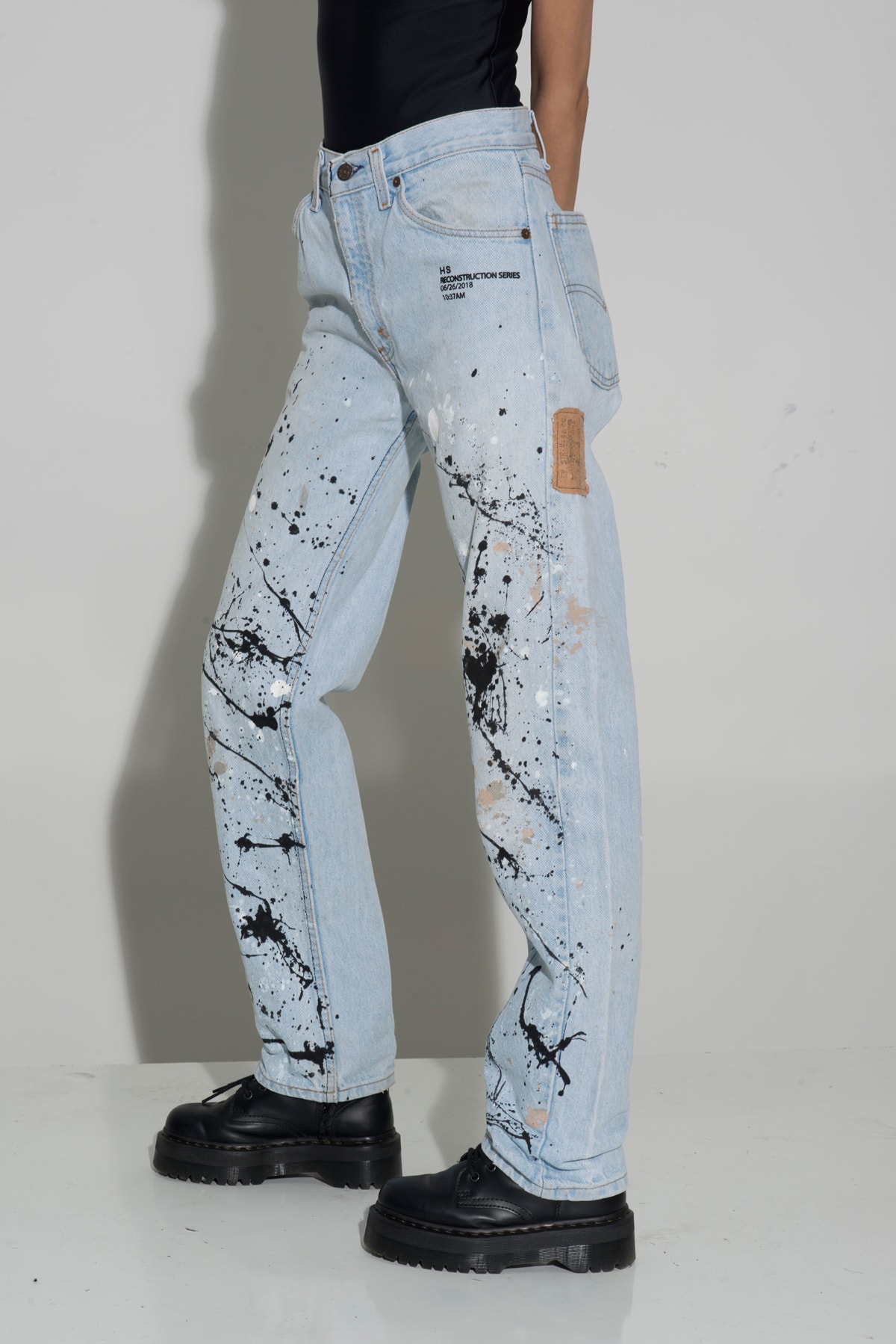 HAI SWIM Fall/Winter 2018 TIME SERIES Collection Painted Jeans Blue