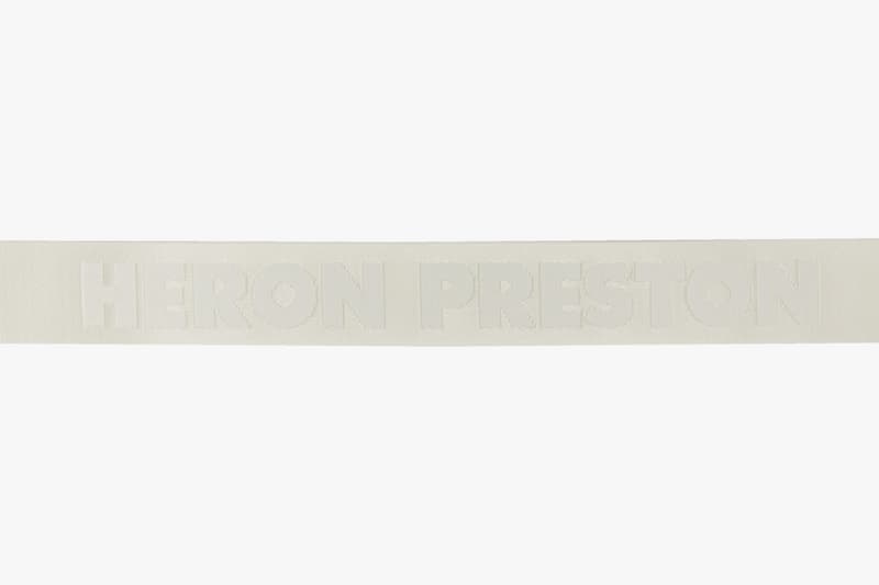 heron presto logo tape belt light pink military green off white ssense