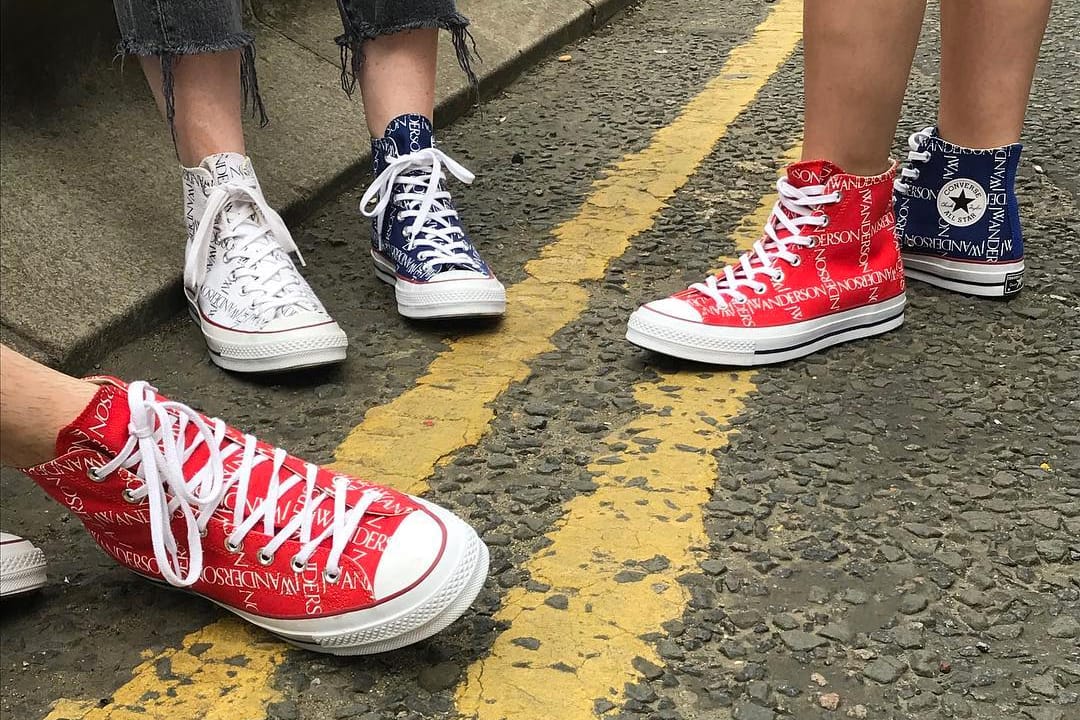 navy and red converse