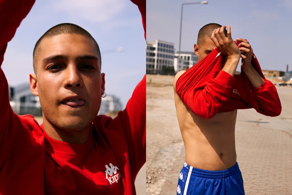 Kappa BANDA Spring/Summer 2018 Collection Editorial T-shirt Red Pants Blue