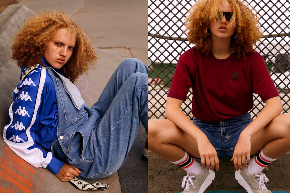 Kappa BANDA Spring/Summer 2018 Collection Editorial T-shirt Blue Maroon