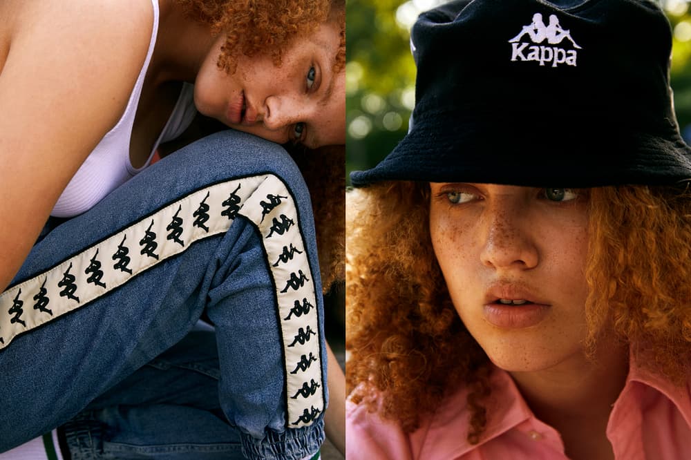 Kappa BANDA Spring/Summer 2018 Collection Editorial Jeans Blue Bucket Hat Black