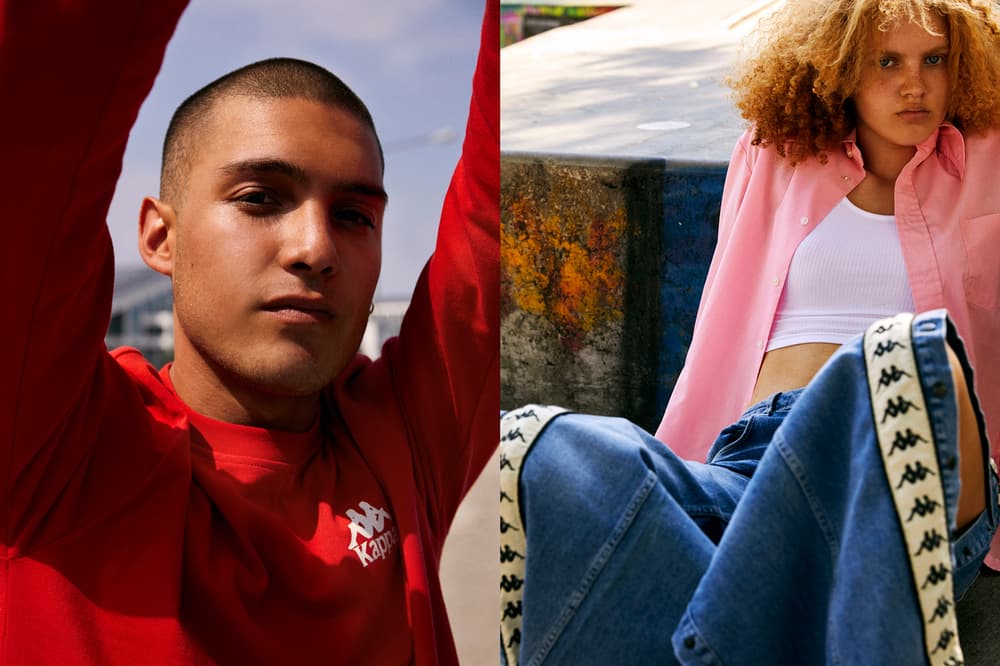 Kappa BANDA Spring/Summer 2018 Collection Editorial Track Jacket Red Pants Blue