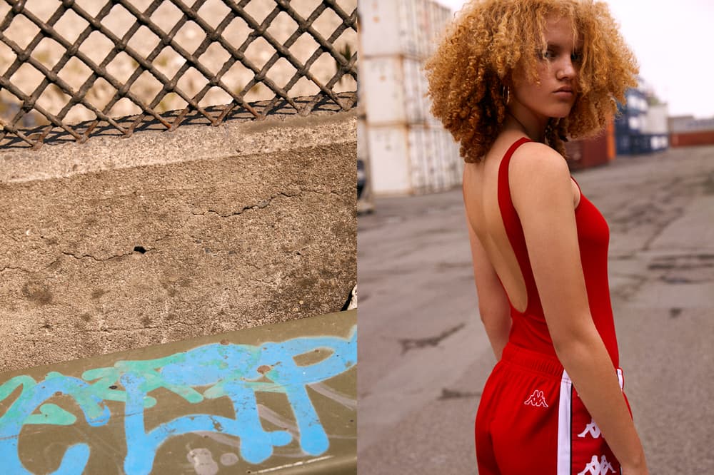 Kappa BANDA Spring/Summer 2018 Collection Editorial Track Pants Red