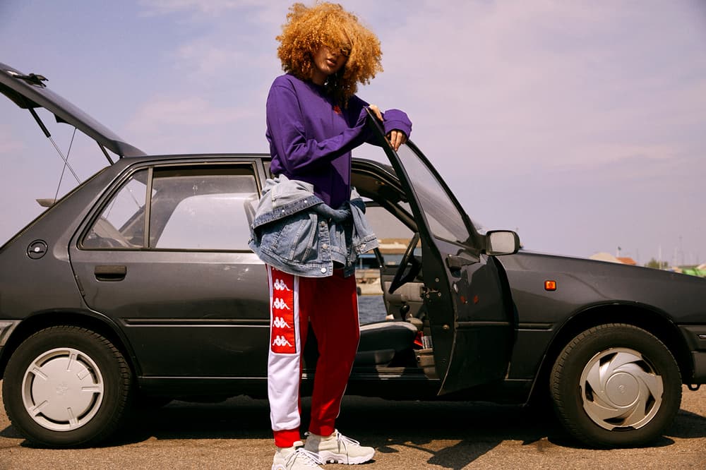 Kappa BANDA Spring/Summer 2018 Collection Editorial T-shirt Purple Track Pants Red White