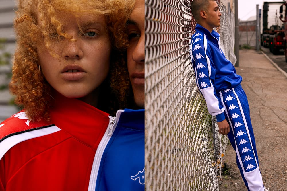 Kappa BANDA Spring/Summer 2018 Collection Editorial Tracksuit Blue White Red