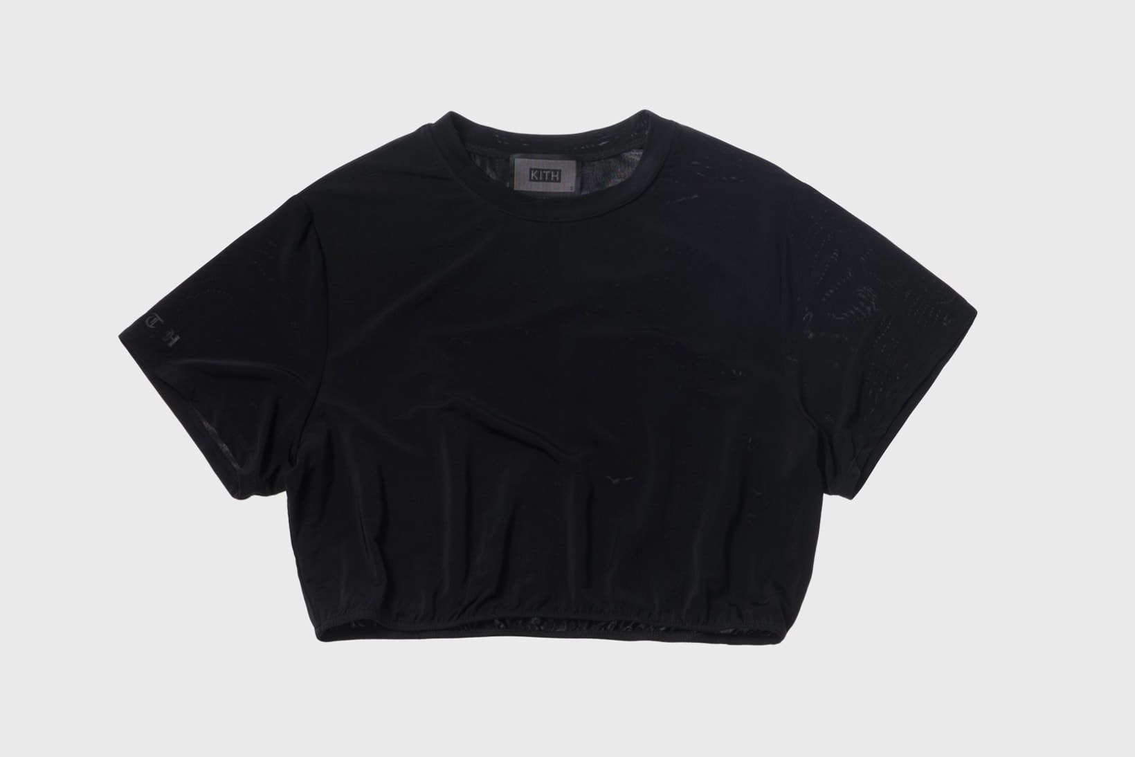 KITH Women Summer 2018 Collection Adele Cropped Tee Black