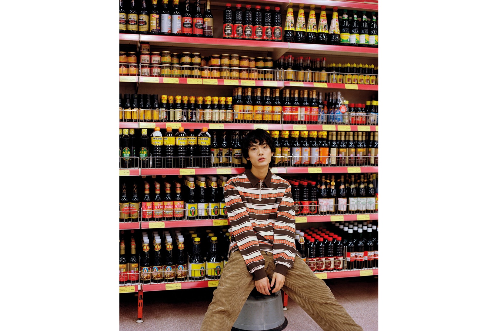 Lazy Oaf Food Baby Fall/Winter 2018 Lookbook Gramps Striped Jersey Red Brown