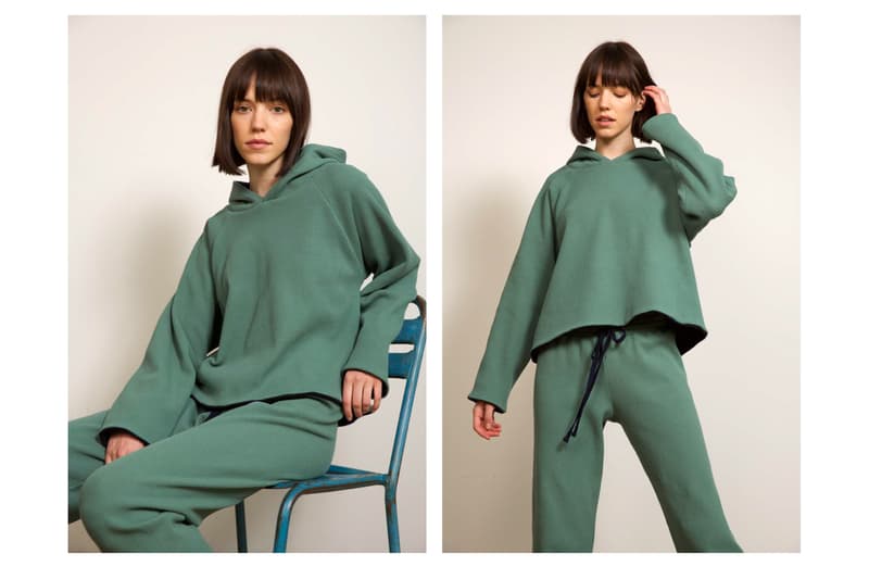 Liana Fall/Winter 2018 Collection Lookbook Waffle Hoodie Austyn Pant Green