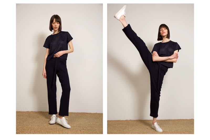 Liana Fall/Winter 2018 Collection Lookbook Austyn Pant Burnout Tee Navy