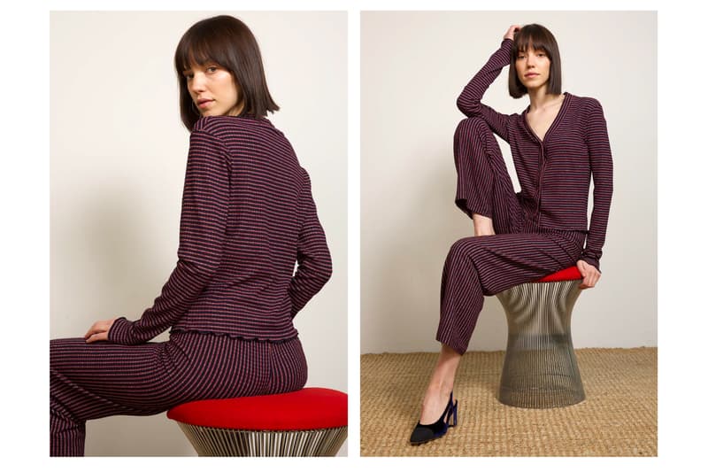 Liana Fall/Winter 2018 Collection Lookbook Audrey Cardigan Alex Pant Maroon