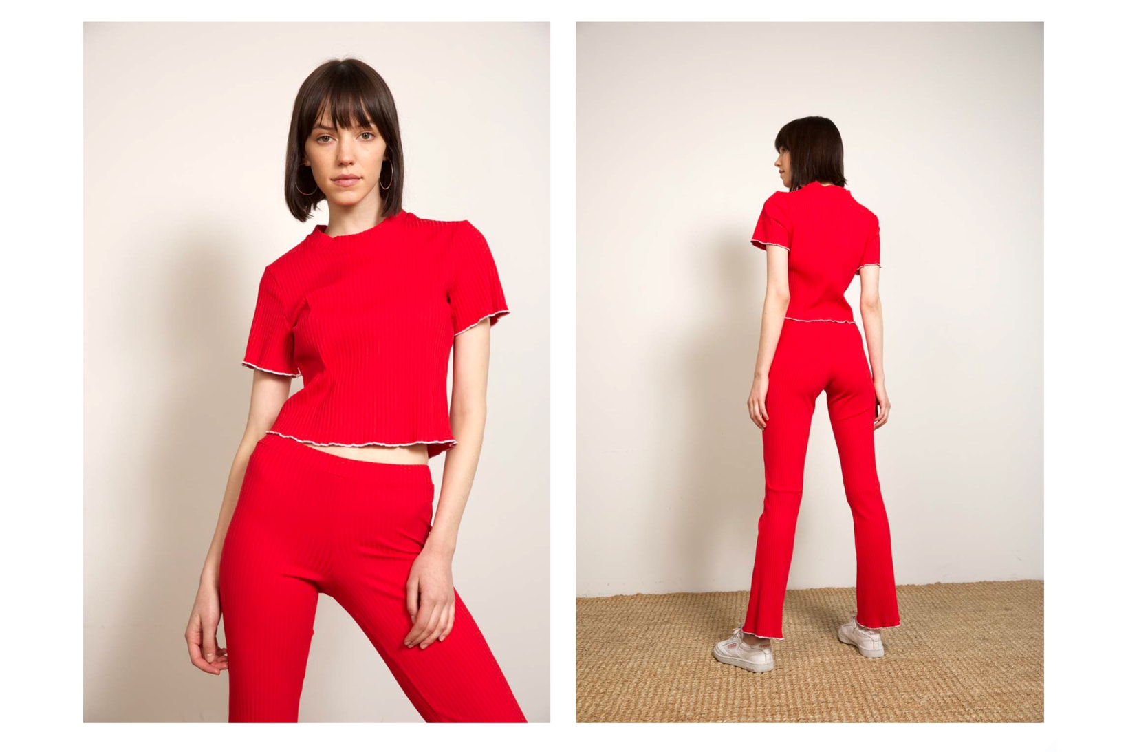 Liana Fall/Winter 2018 Collection Lookbook Riley Tee Ruby Pant Red White