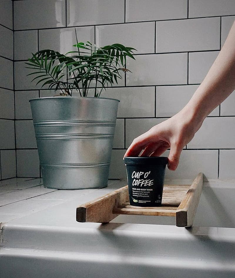 lush cosmetics cup o coffee face body mask skincare