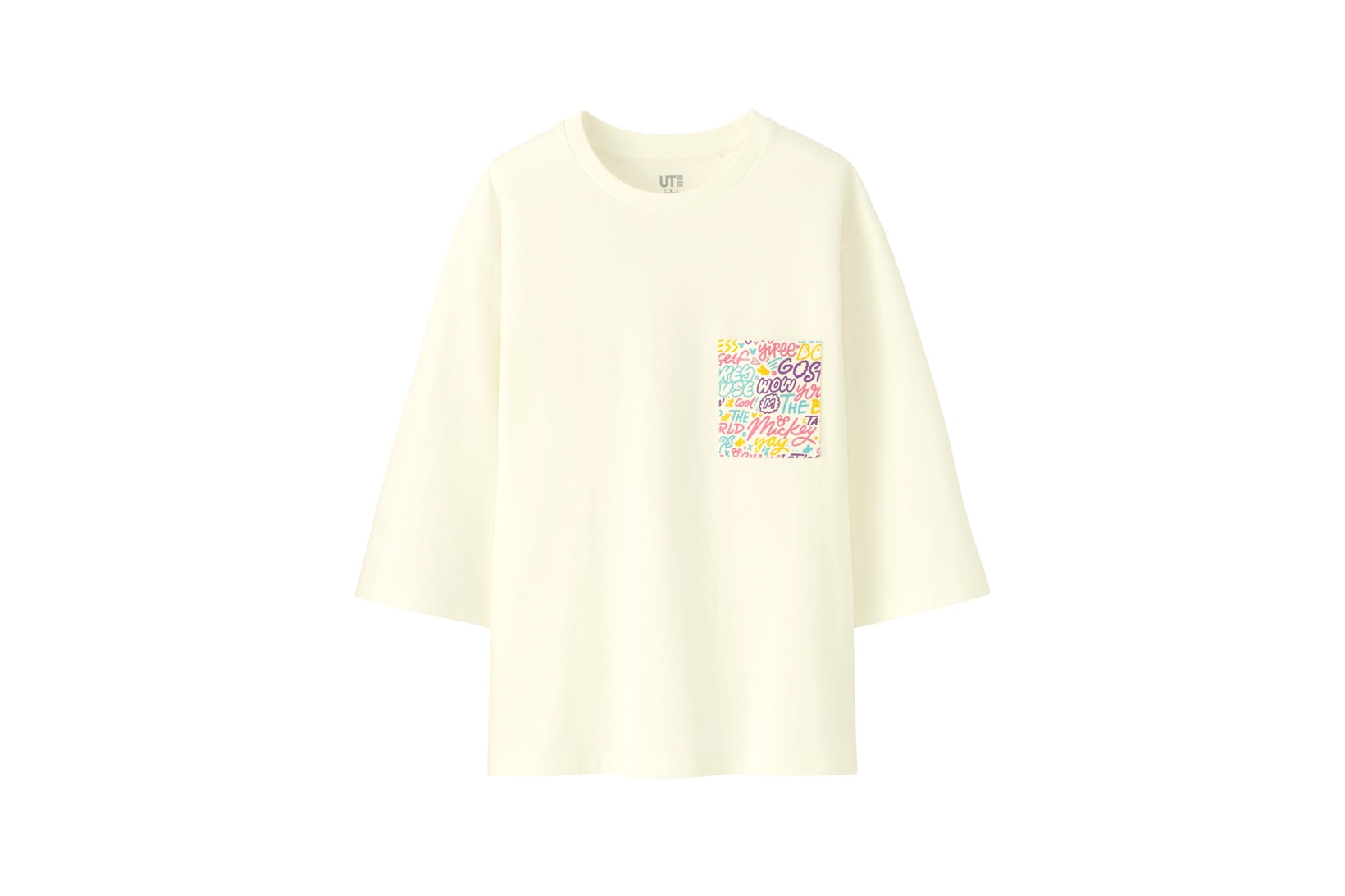 Love & Mickey Mouse Uniqlo UT T-Shirt Collection Cream Pink