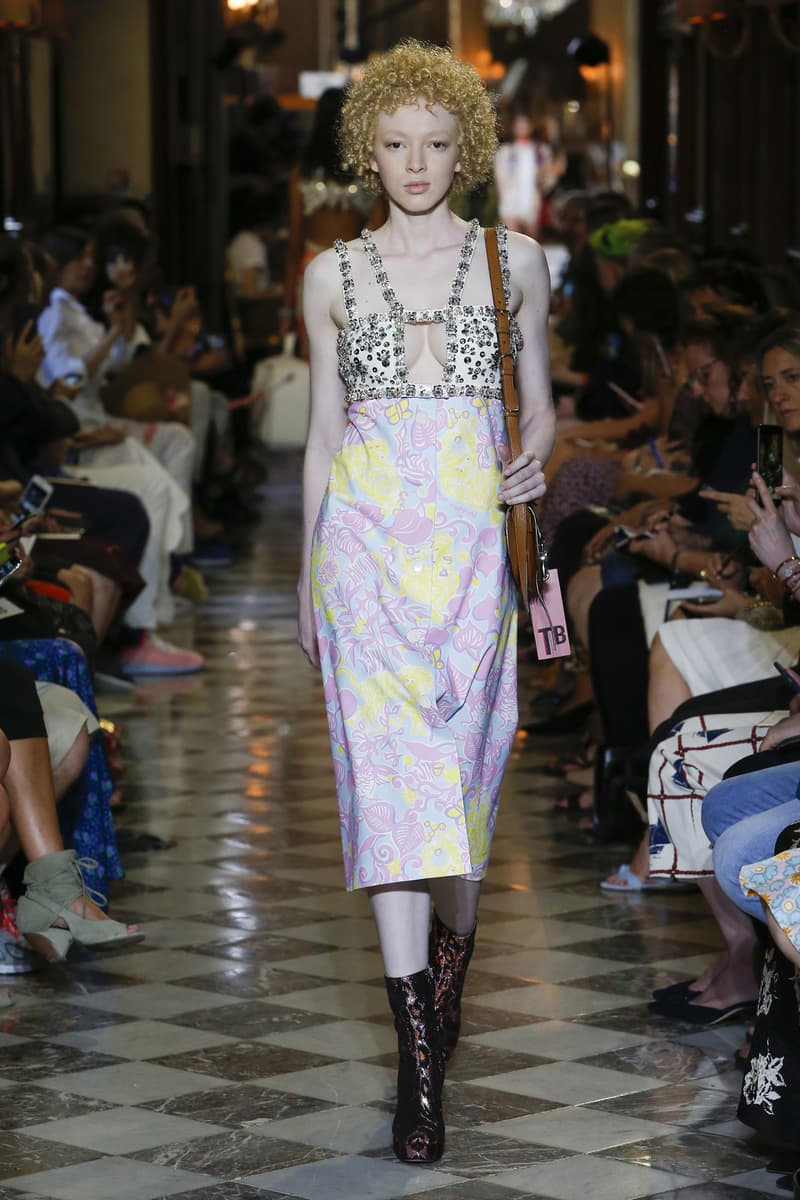 Miu Miu Resort 2019 Show Dress White Pink