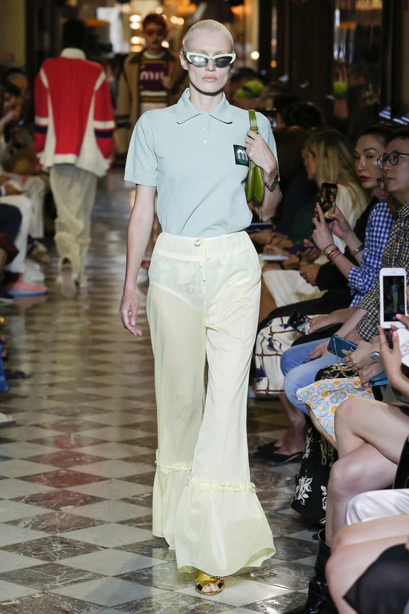 Miu Miu Resort 2019 Show Top Blue Pants Yellow