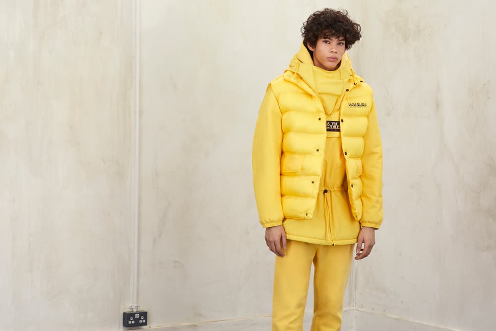 NapapijriFall/Winter 2018 Outerwear Collection Purple Yellow Puffer Jacket Parka
