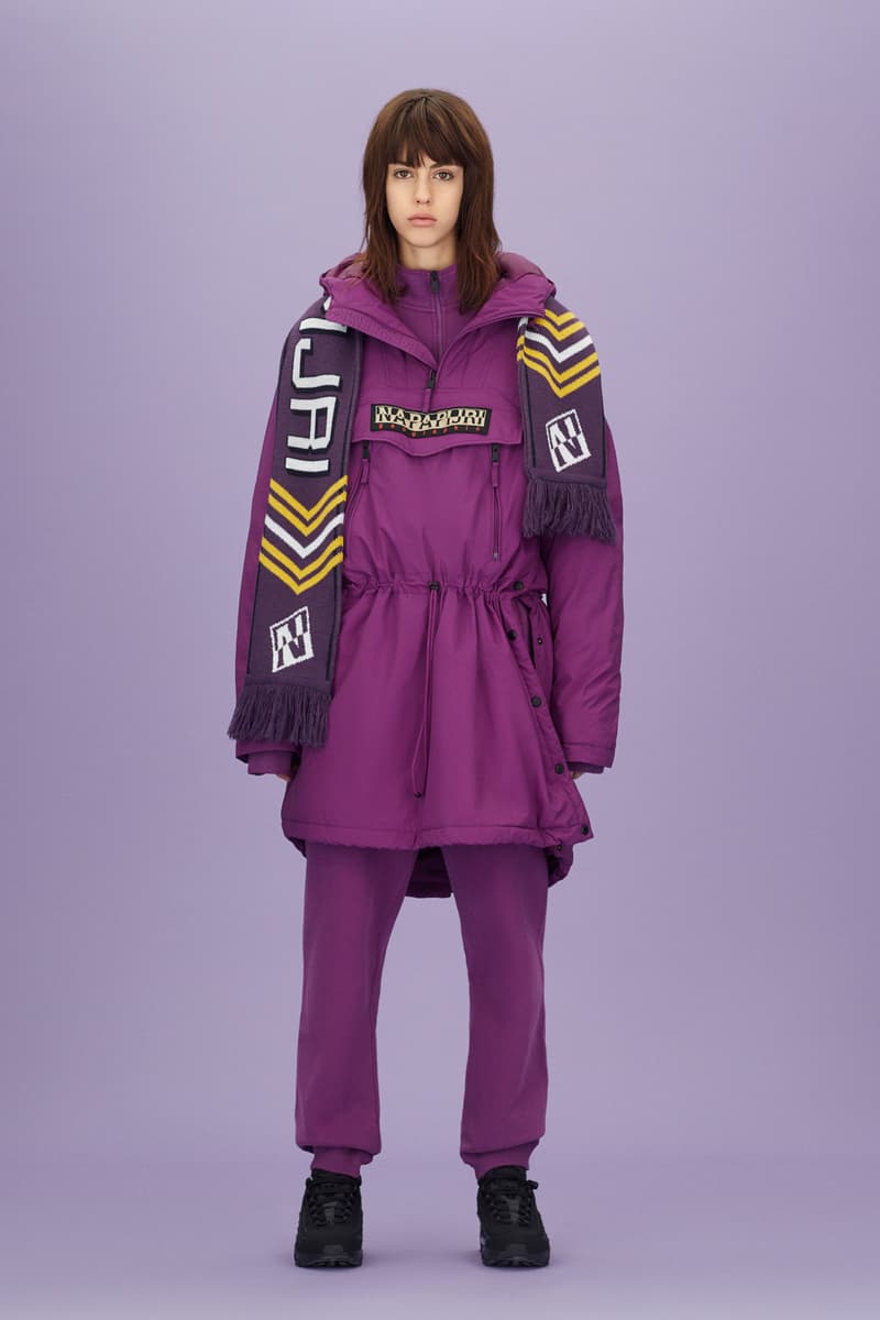 NapapijriFall/Winter 2018 Outerwear Collection Purple Yellow Puffer Jacket Parka