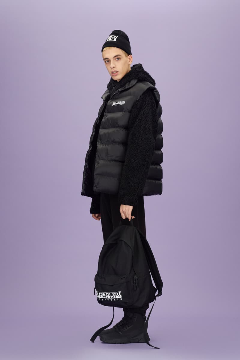 NapapijriFall/Winter 2018 Outerwear Collection Purple Yellow Puffer Jacket Parka