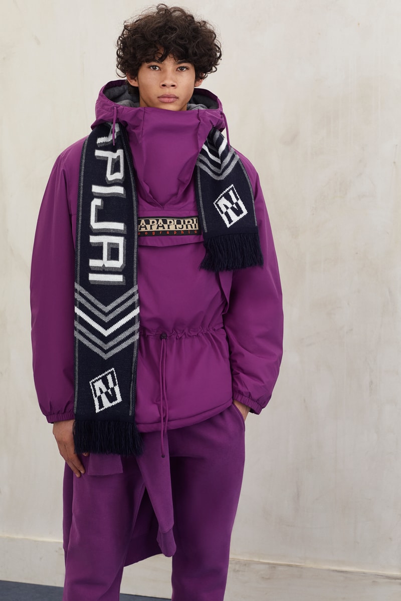 NapapijriFall/Winter 2018 Outerwear Collection Purple Yellow Puffer Jacket Parka