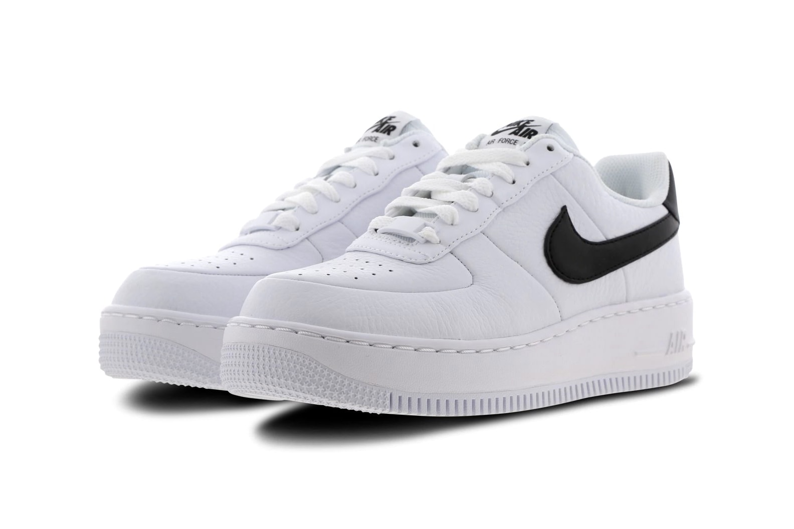 Nike Air Force 1 Upstep Monochrome Black & White Platform Sneakers