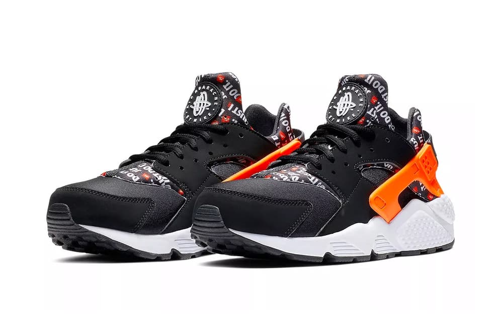 nike air huarache just do it slogan neoprene leather textile